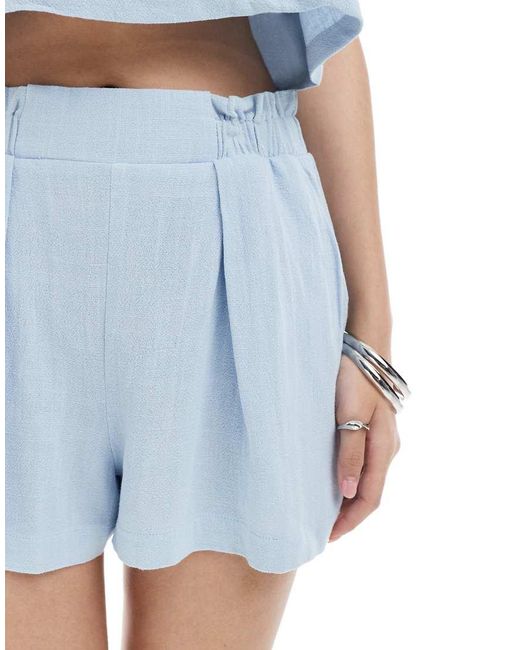 ASOS Blue Linen Look Co-Ord Shorts