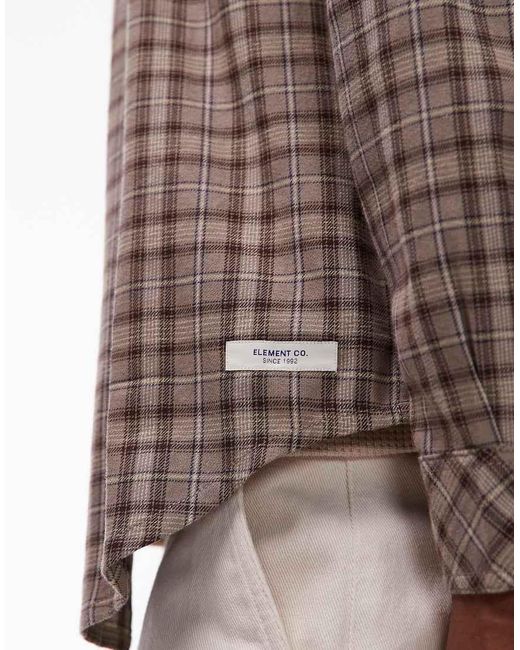Camicia Classica di Element in Brown da Uomo