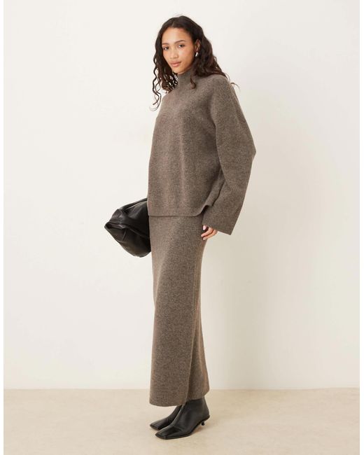 Pull long à col cheminée - champignon ASOS en coloris Brown