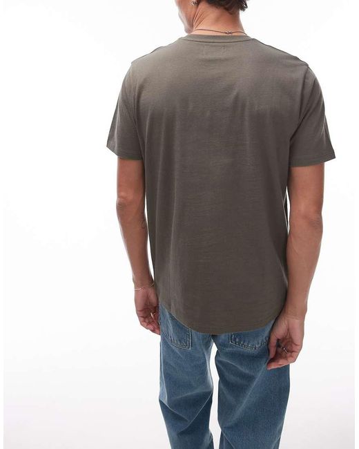 Confezione Da 5 T-Shirt Regular Fit Nera, Bianca, Grigia, Kaki E Blu Chiaro di Topman in White da Uomo