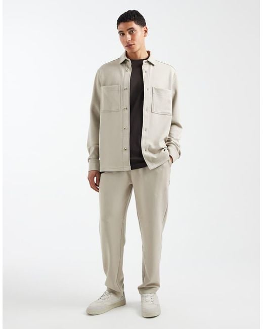 ASOS Natural Co-Ord Overshirt for men