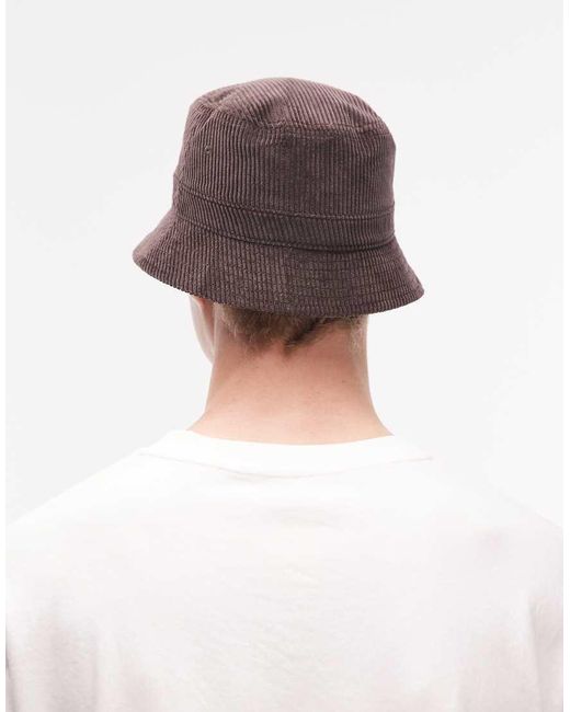 Lacoste Brown Cord Bucket Hat for men