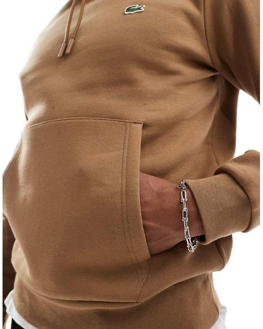 Felpa Con Cappuccio di Lacoste in Brown da Uomo
