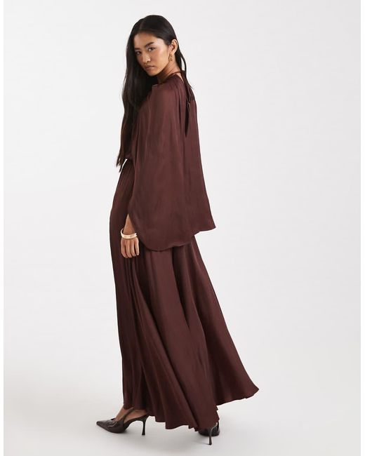 WeWoreWhat Red Halter Neck Midaxi Dress With Cape Shoulders