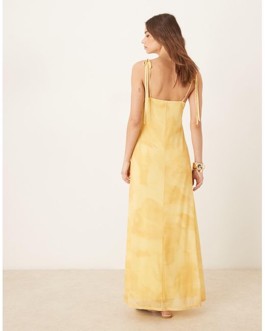 ASOS Yellow – midi-freizeitkleid
