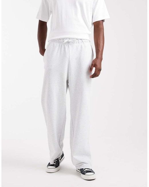 Jack & Jones White Loose Sweatpants for men