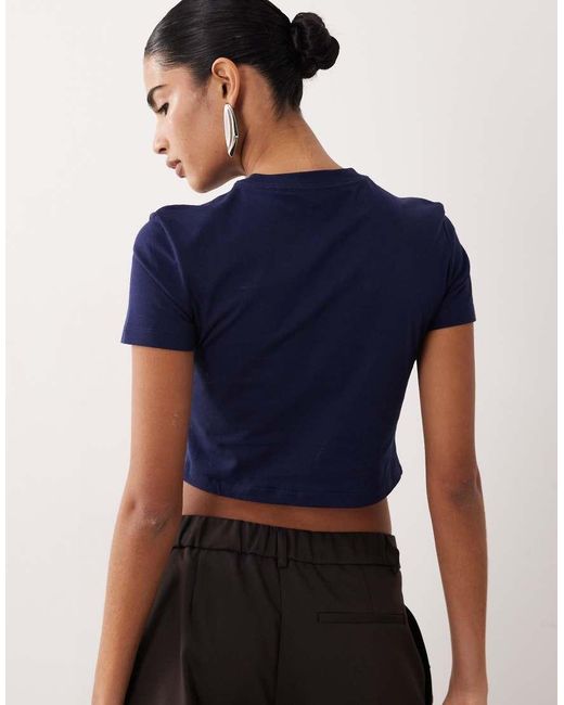 Calvin Klein Blue Cropped Baby Tee