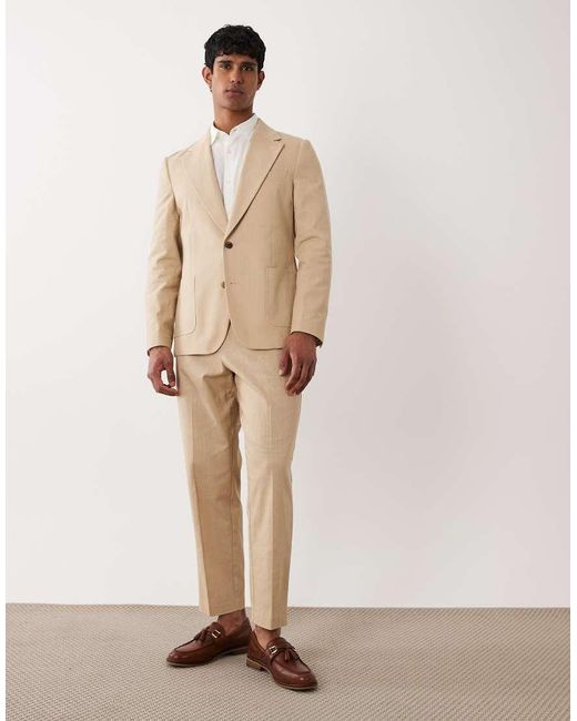 ASOS Natural Slim Fit Suit Blazer for men