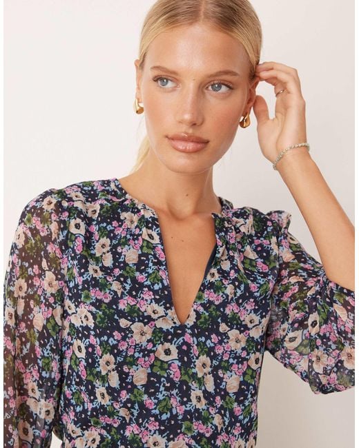Vila Multicolor Wrap Front Mini Dress