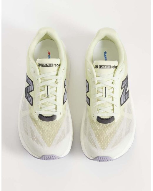 New Balance White Fuelcell Rebel V5 Running Trainers for men