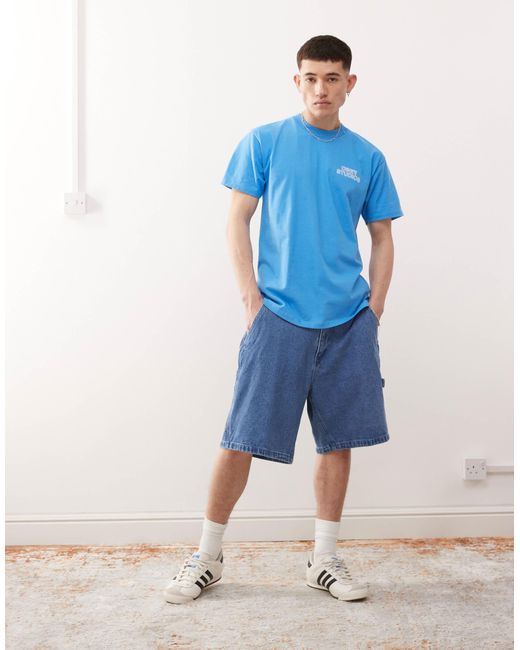 Obey – bigwig – carpenter-jeans-shorts in Blue für Herren
