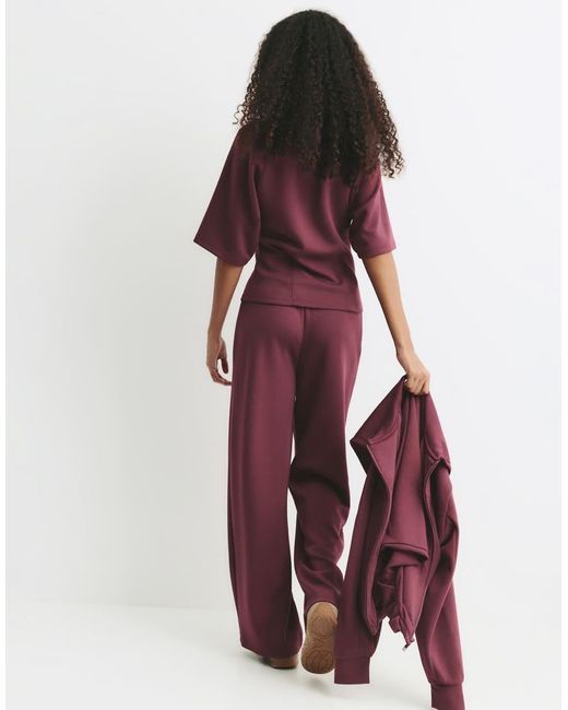 Pull&Bear Red Wide-leg Sweatpants