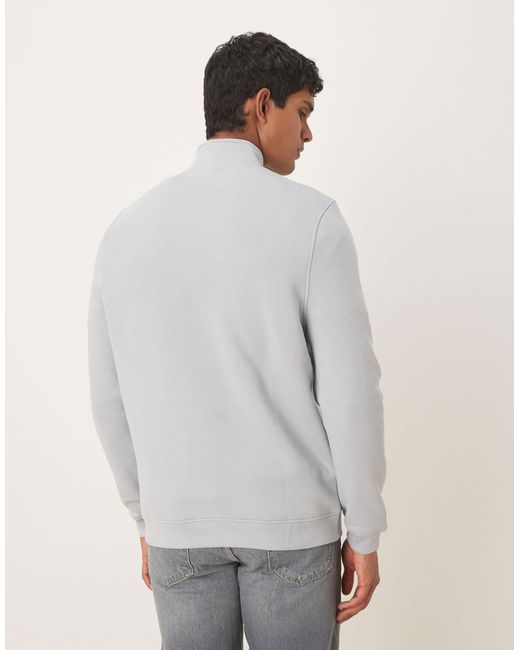 ASOS Gray Essentials Quarter Zip Sweatshirt for men