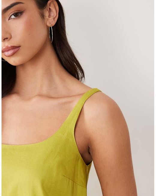 ASOS Green Scoop Neck Shift Mini Dress