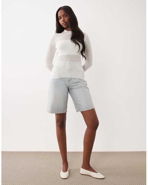 HUGO White Long Sleeve Top