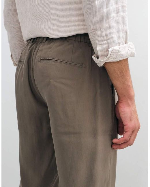 Mango White Modal Rich Pleat Front Tailored Toruser for men