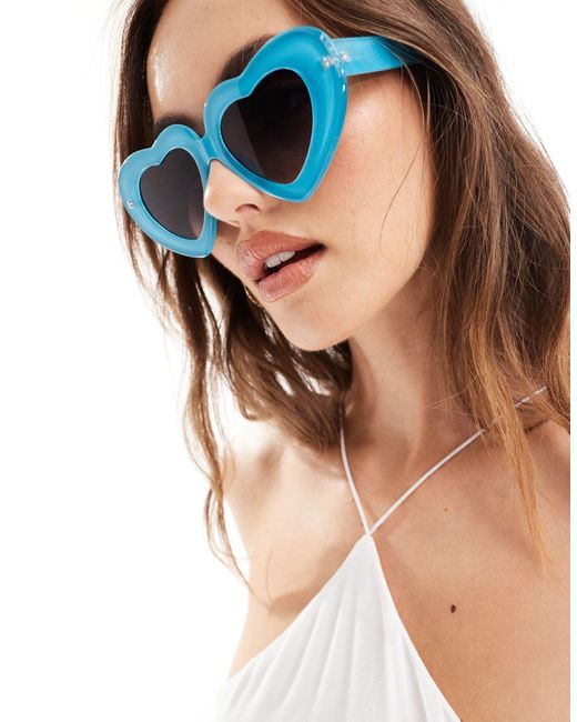 A.J. Morgan Blue Festival Heart Sunglasses