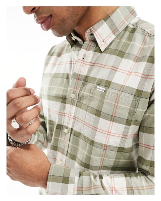 Lewis - chemise ajustée à carreaux - olive Barbour pour homme en coloris Gray