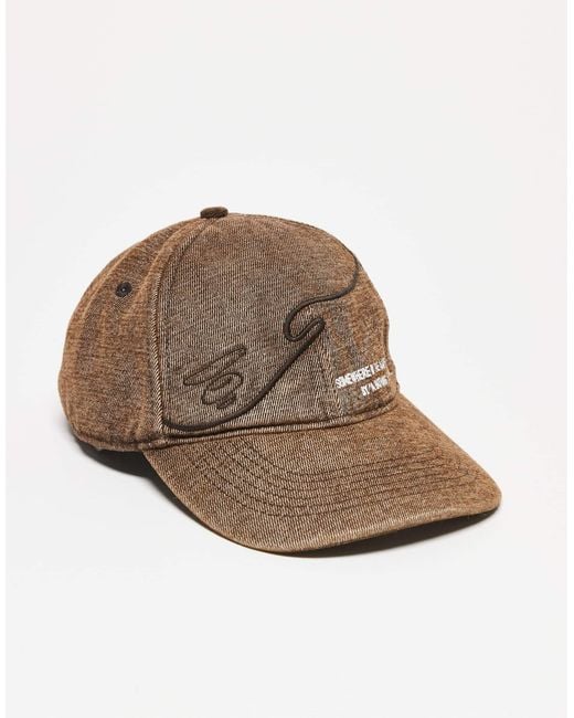 Aape By A Bathing Ape Brown Aape By A Bathing Ape Patchwork Baseball Cap