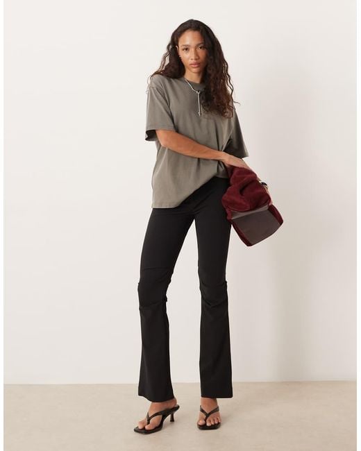 JJXX Oversized T-Shirt Met Acid Wash in het Brown