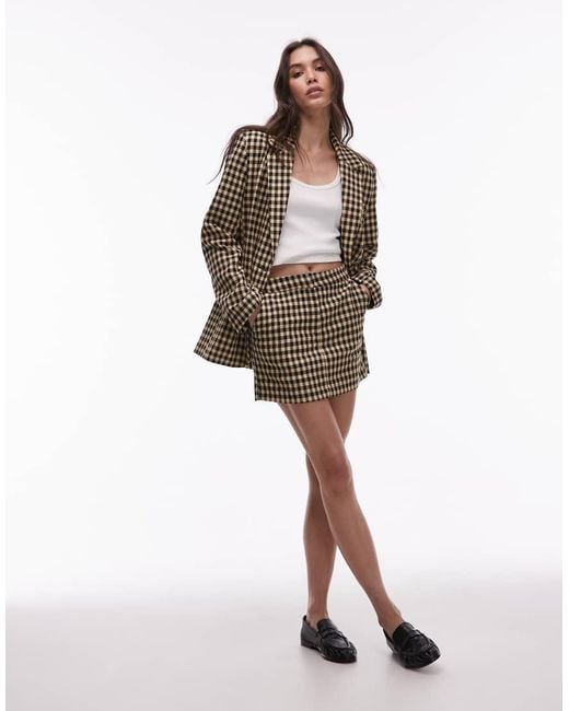 TOPSHOP Multicolor Bold Check Pelmet Skirt
