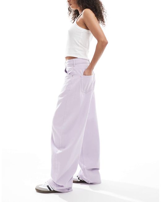 ASOS Purple High Waisted Barrel Jean