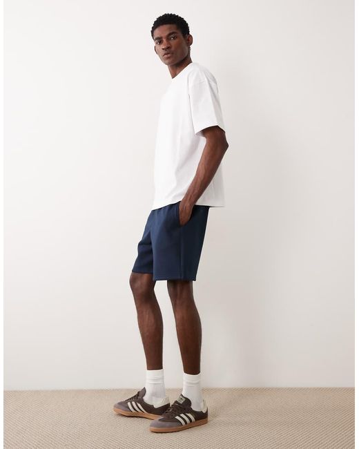 ASOS White Essentials Oversized Mid Length Jersey Shorts for men