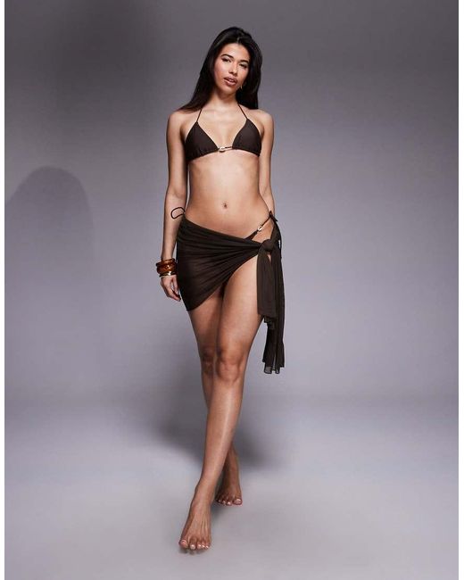 Candypants Gray Chocolate Mesh Sarong