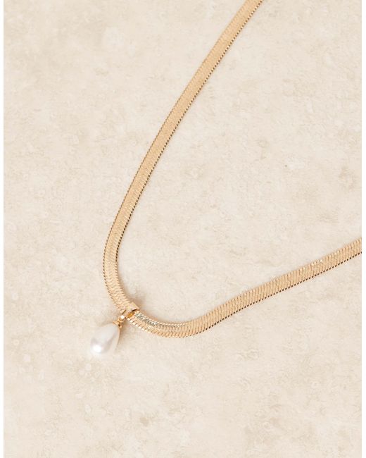 ASOS Brown Flat Chain Short Necklace