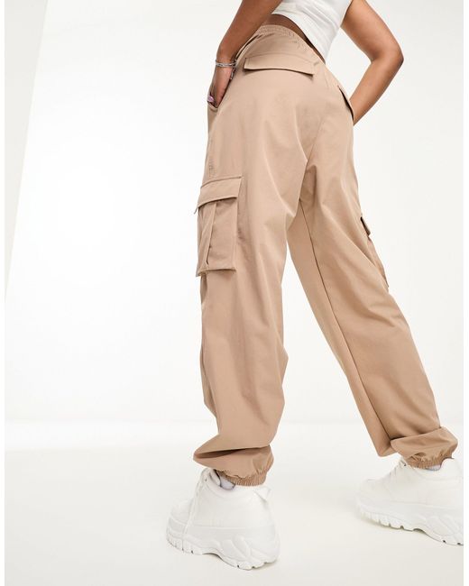 Noisy May Natural Cargo Trousers With Pocket Details