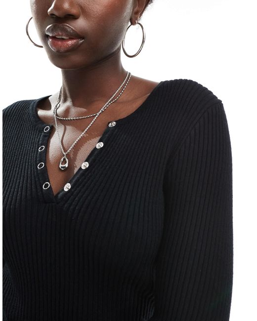 Cotton On Blue Rib Knit Mini Dress