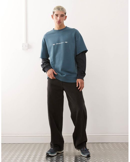 Quiksilver – openbar – mehrlagiges oberteil in Blue für Herren