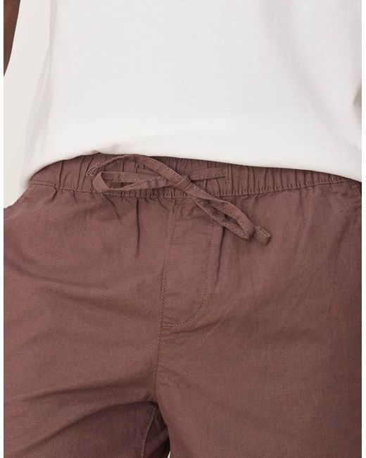 ASOS Natural Slim Mid Length Bermuda Shorts for men