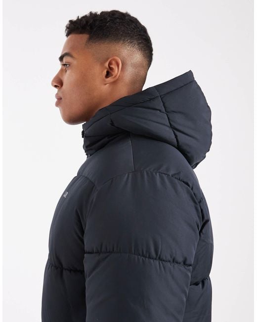 JJ Rebel Blue Longline Padded Coat for men