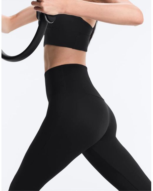 Oysho Black High Rise Comfortlux Flare Trousers