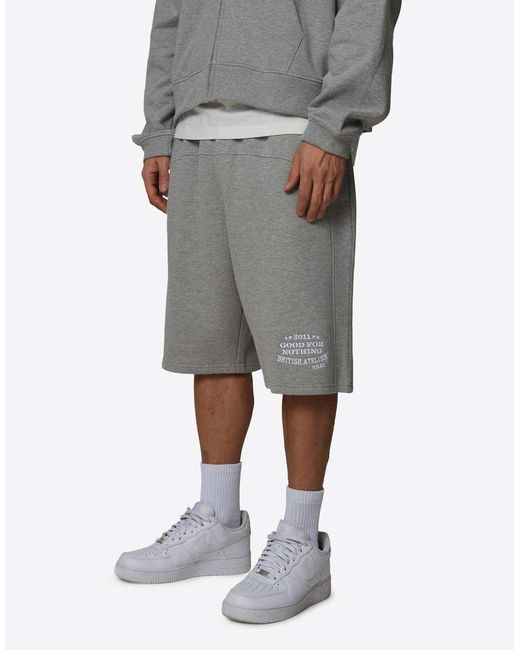 Good For Nothing Gray Baggy Shorts for men