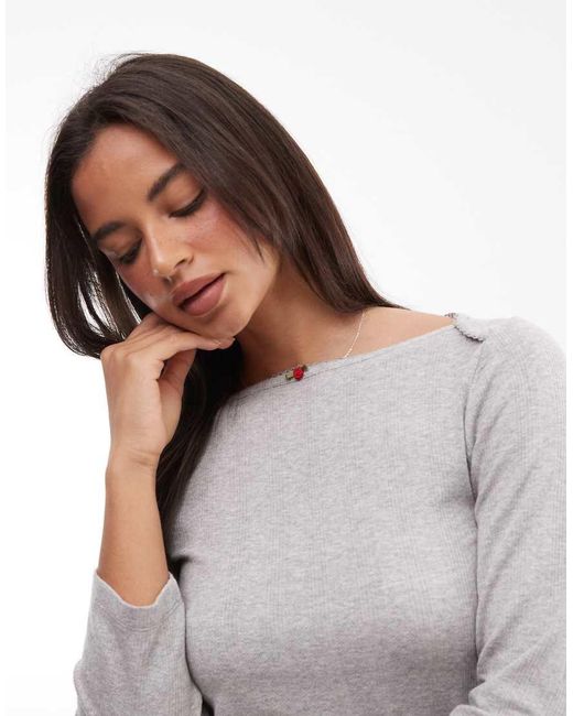 ASOS Pointelle Pyjamaset in het Gray