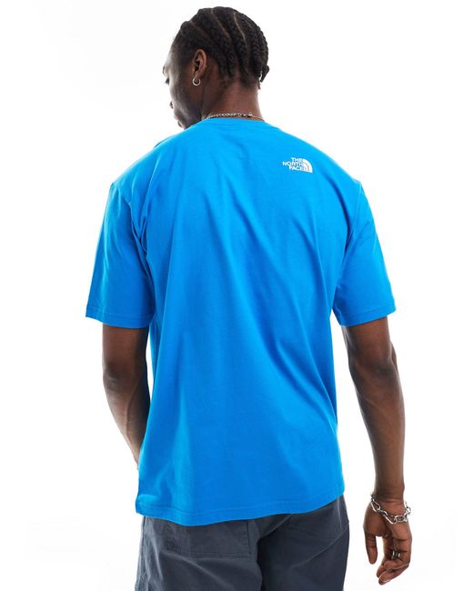 The North Face Blue Oversized Heavyweight T-shirt for men