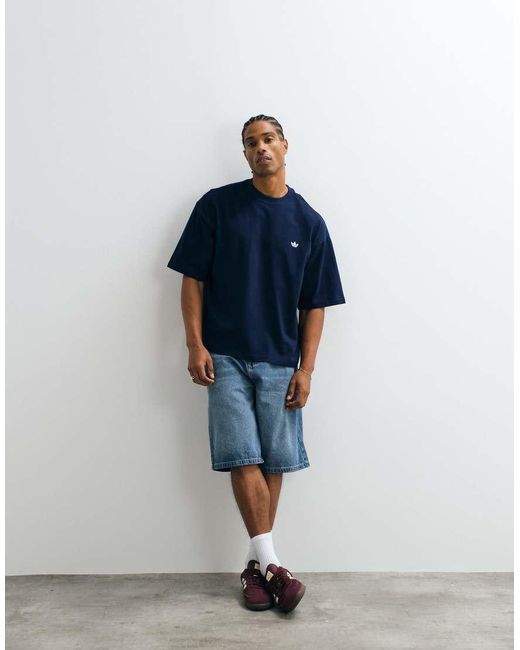 Adidas Originals Blue Essential Oversized T-shirt for men