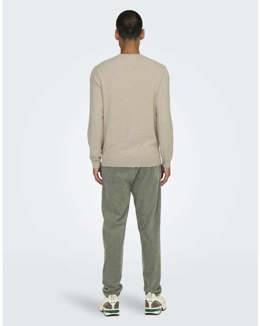 Only & Sons – strickpullover in Green für Herren