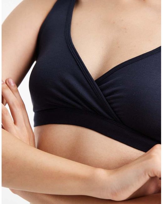 Lindex Black Maternity 2 Pack Pointelle Print Nursing Wrap Bras