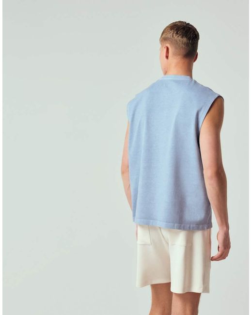 ASOS Blue Heavyweight Oversized Tank Co-ord for men