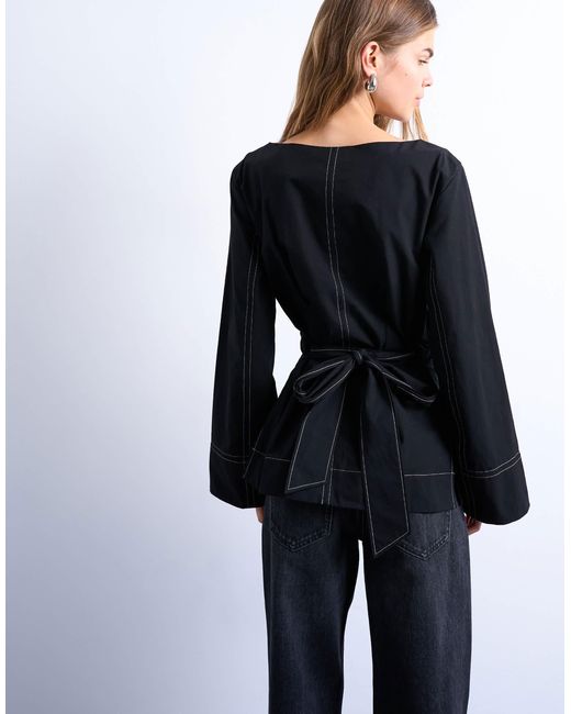 TOPSHOP Blue – langärmliges oberteil