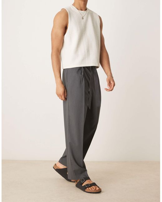 ASOS – elegante hose in Natural für Herren