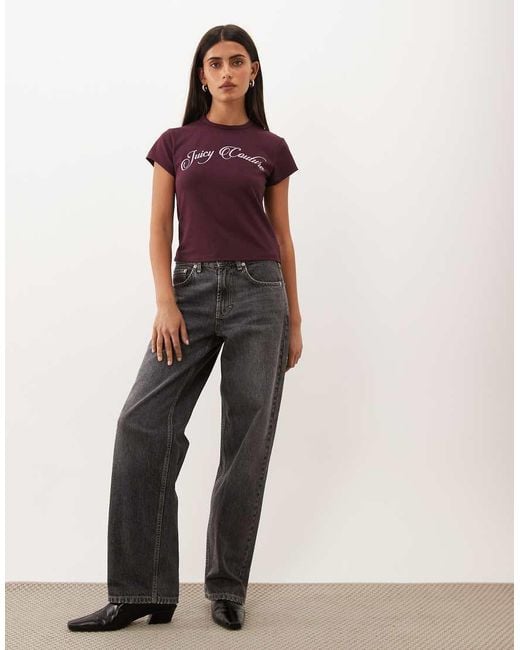 Juicy Couture Purple Logo Script Baby T-shirt
