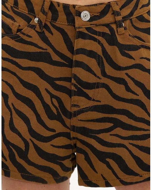 Loavies Brown Ready For Anything Zebra-Print Shorts