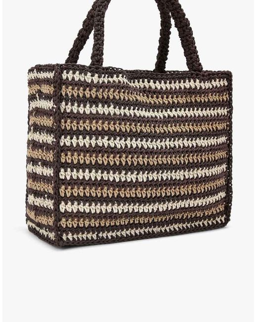 Carvela Kurt Geiger Blue Nola Crochet Tote