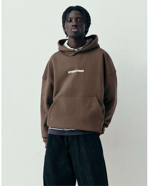 Pull&Bear – kapuzenpullover in Black für Herren