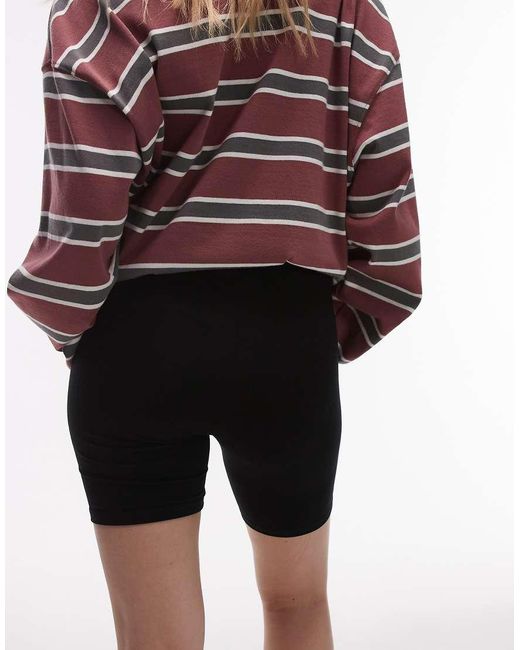 Topshop Unique Red Basic Legging Short