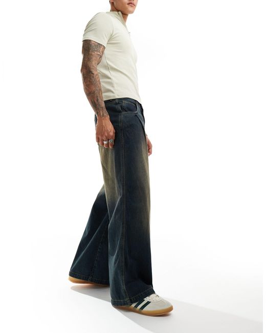 Reclaimed (vintage) – baggy-jeans in Blue für Herren